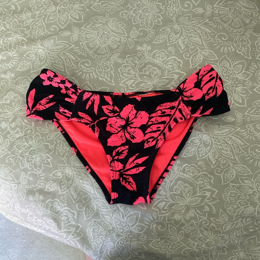 Tropical print bikini bottoms